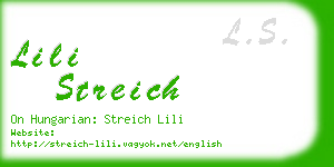 lili streich business card